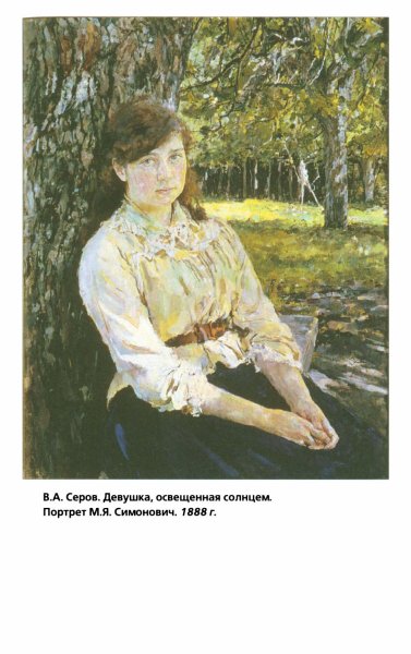 Валентин Серов освещенная солнцем