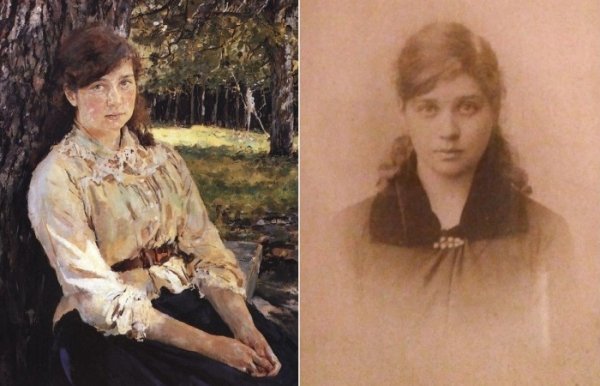Серов девушка освещенная солнцем