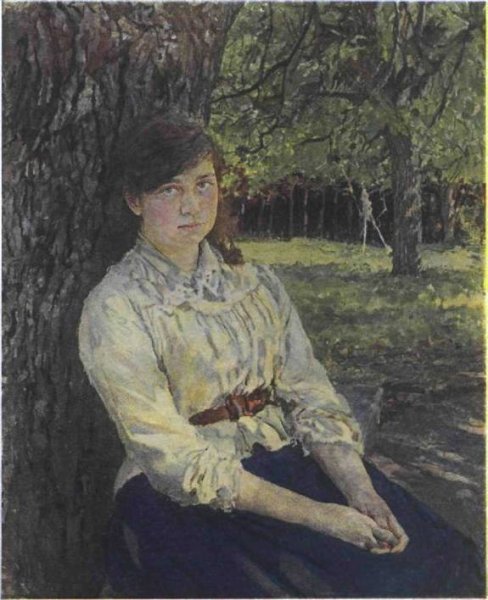 В Серов девушка освещенная солнцем 1888