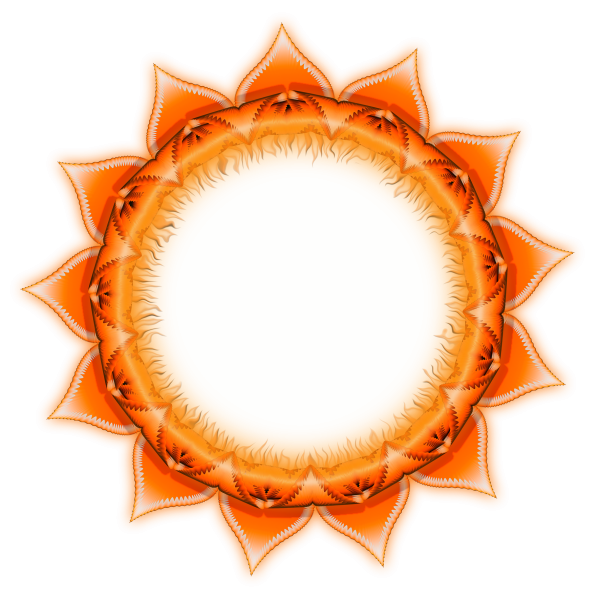 Восход солнца на прозрачном фоне