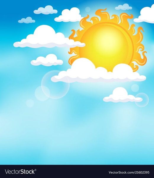 Детское солнышко и небо