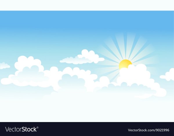 Солнце облака вектор
