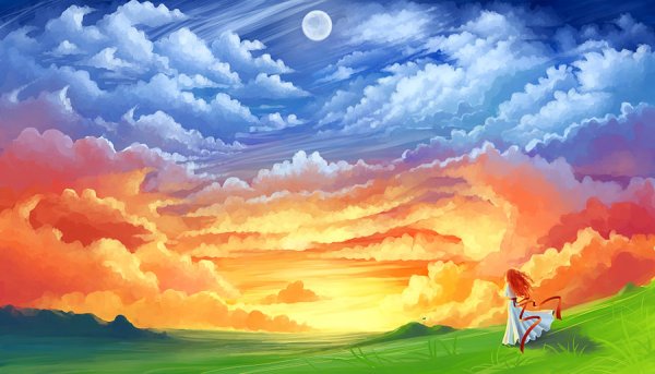 Сказочное небо закат