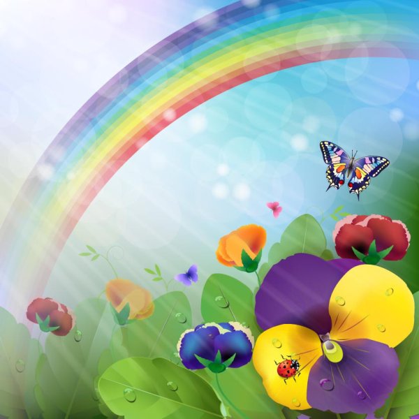 Фон Радуга бабочки