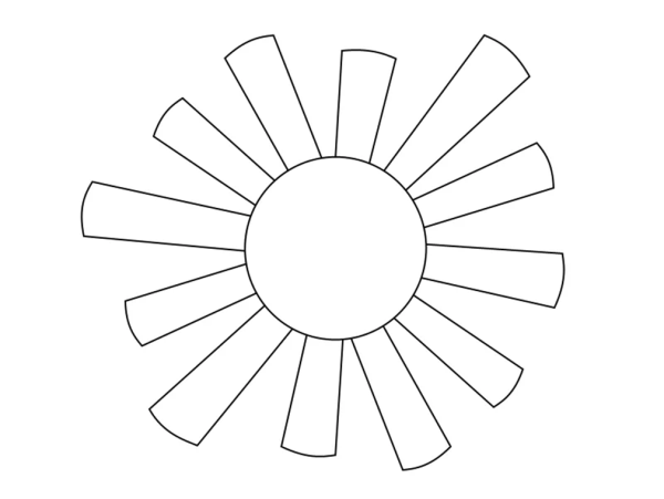 Солнышко черно белое