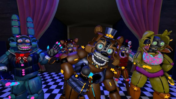 ФНАФ арт Мангл и той чика