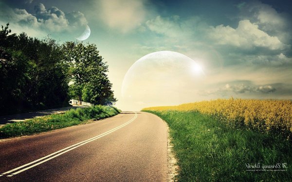 Солнце на дороге