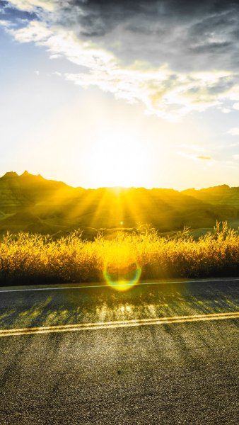 Дорога небо солнце