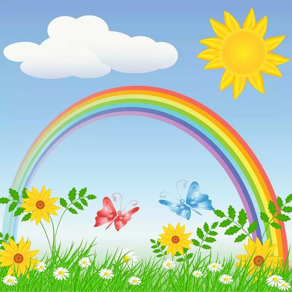 Радуга и солнце