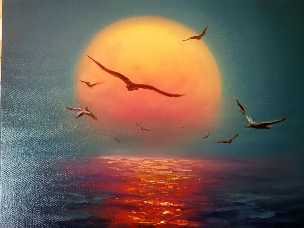 Птицы над океаном