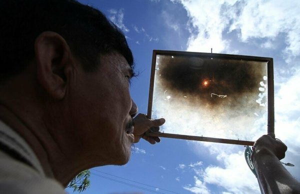 Наблюдение солнечных пятен