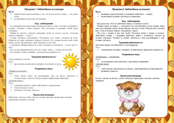 Наблюдения на прогулке в подготовительной группе картотека с целями