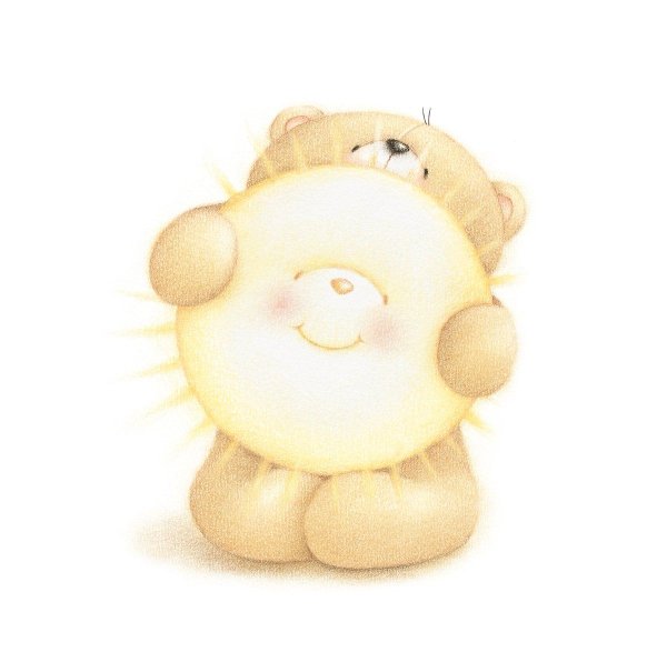 Мишка обнимает солнышко