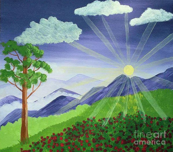 Рисование восхода солнца