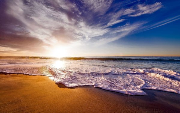 Следы на песке у моря