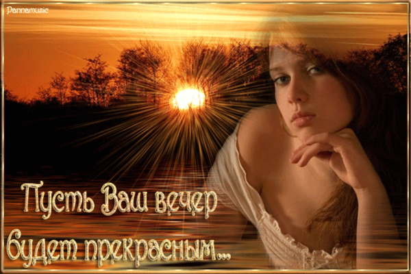 Подсолнухи вечером