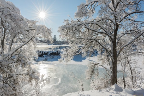 Красота зимнего пейзажа и причуды зимы