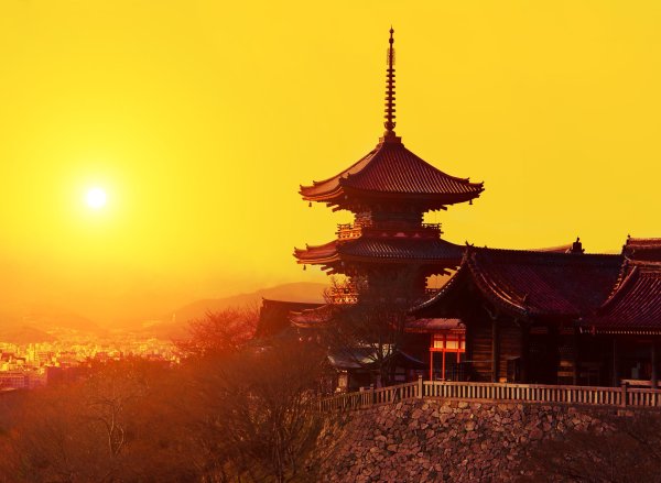 Японская живопись солнце