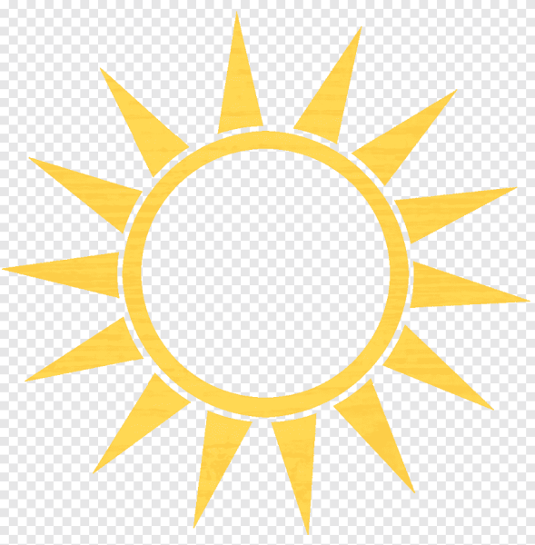 Солнце на прозрачном фоне для фотошопа