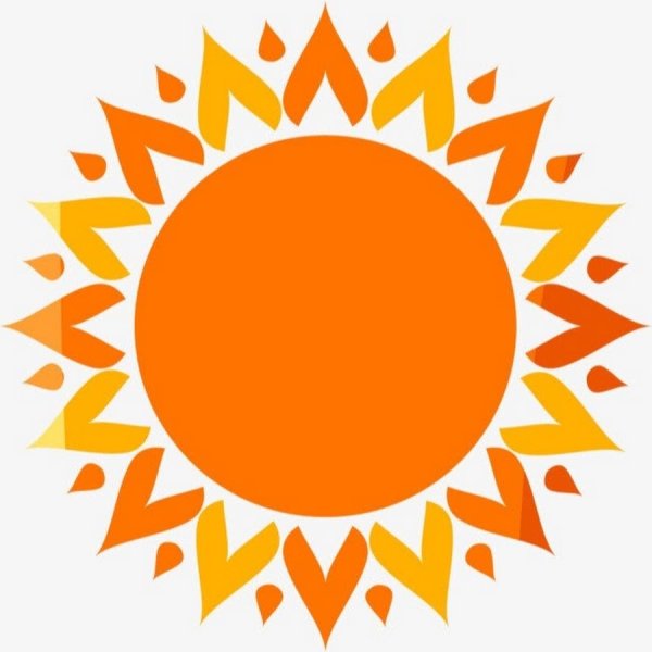 Солнечные лучи на прозрачном фоне