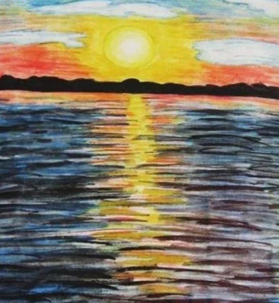 Закат рисунок