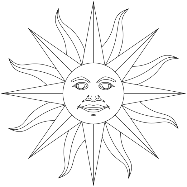 Лицо солнца раскраска