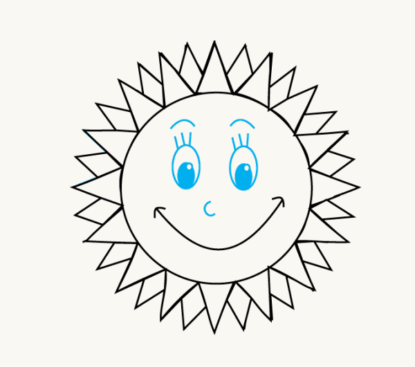 Маленькое солнышко рисунок