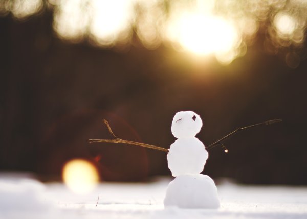 Снег Снеговик солнце