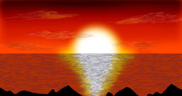 Раскраска закат