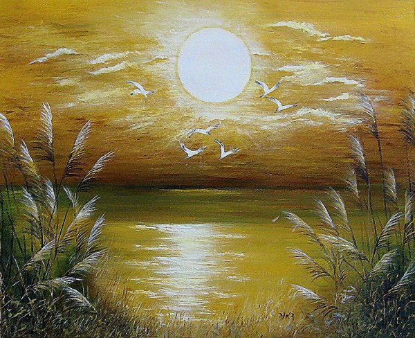 Закат красками