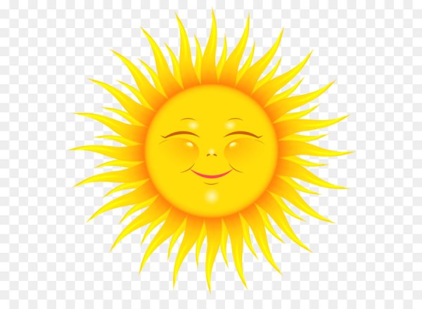 Солнышко на прозрачном фоне