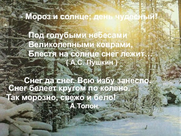 Морозная зима