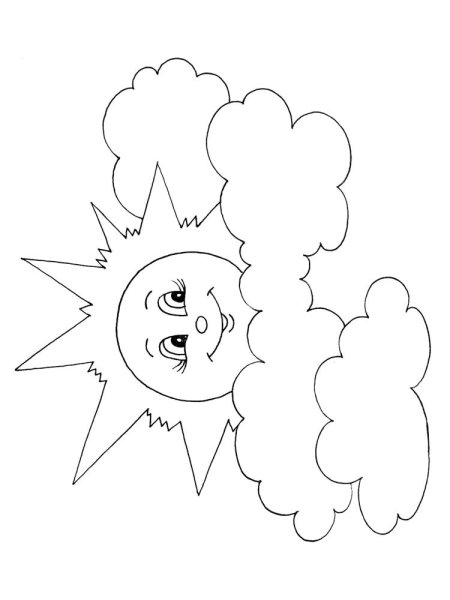 Раскраска. Солнышко