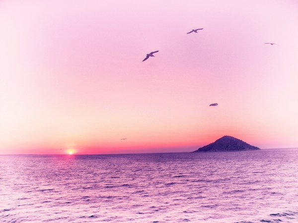 Закат над морем