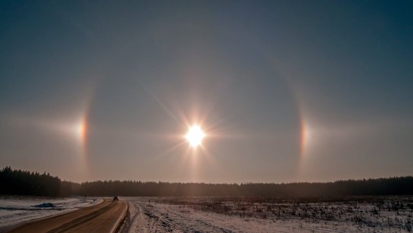 Гало Радуга вокруг солнца