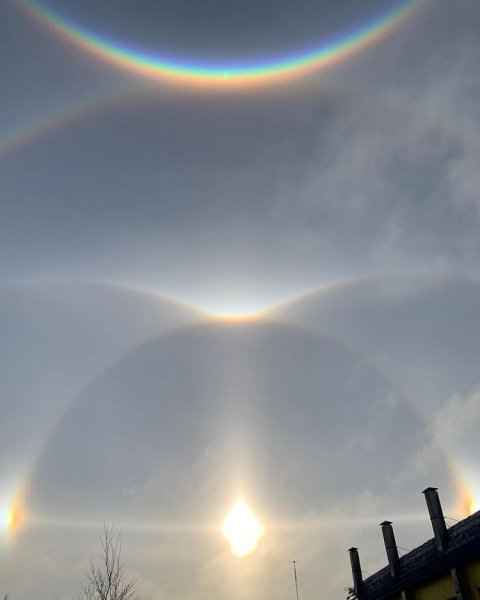 Северное сияние солнечное гало