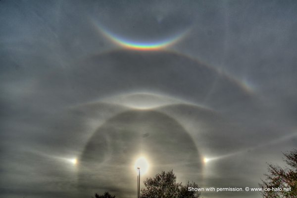Природное явление гало Луны