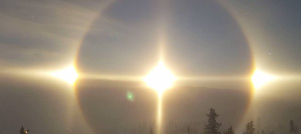 Эффект гало три солнца