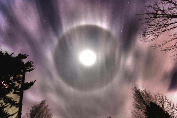 Круги гало вокруг солнца