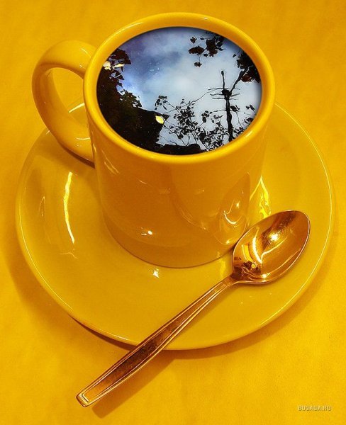 Желтая Кружка с кофе