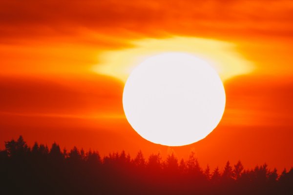 Солнце крупно