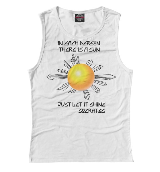 Футболка с принтом солнце