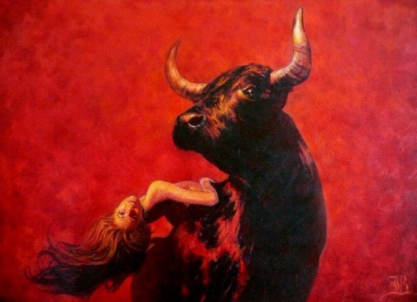 Матадор с быком картины