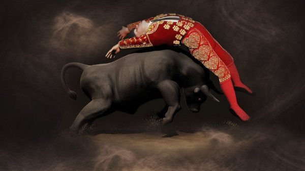 Бык и медведь на бирже Уолл-стрит