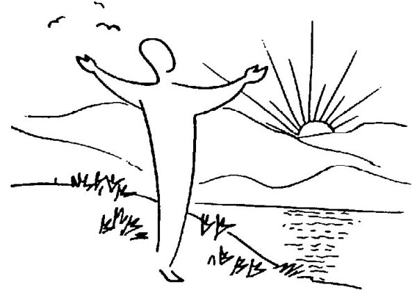 Раскраска Восход солнца для детей