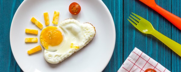 Яичница на тарелке