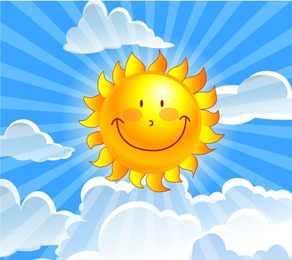 Закат большое солнце