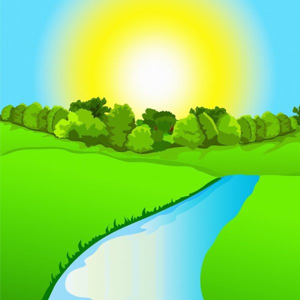 Река мультяшный