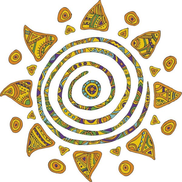 Этнический орнамент солнце