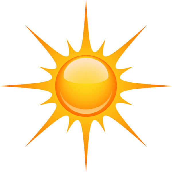 Солнце на белом фоне